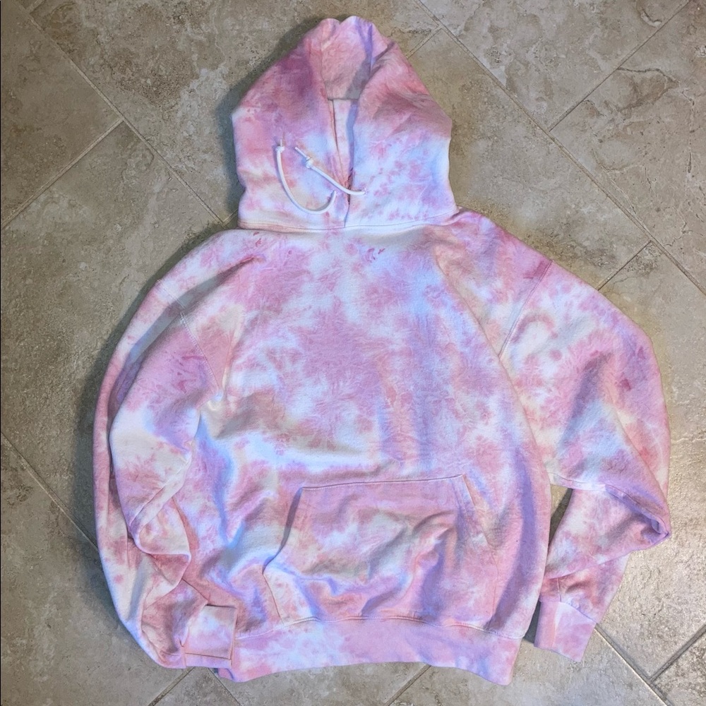 Tie Dyed Pink Hoodie